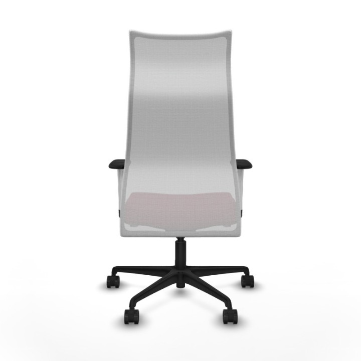 Albacete malla sincro malla blanca similpiel granate brazos blancos base nailon ruedas 65 mm nailon