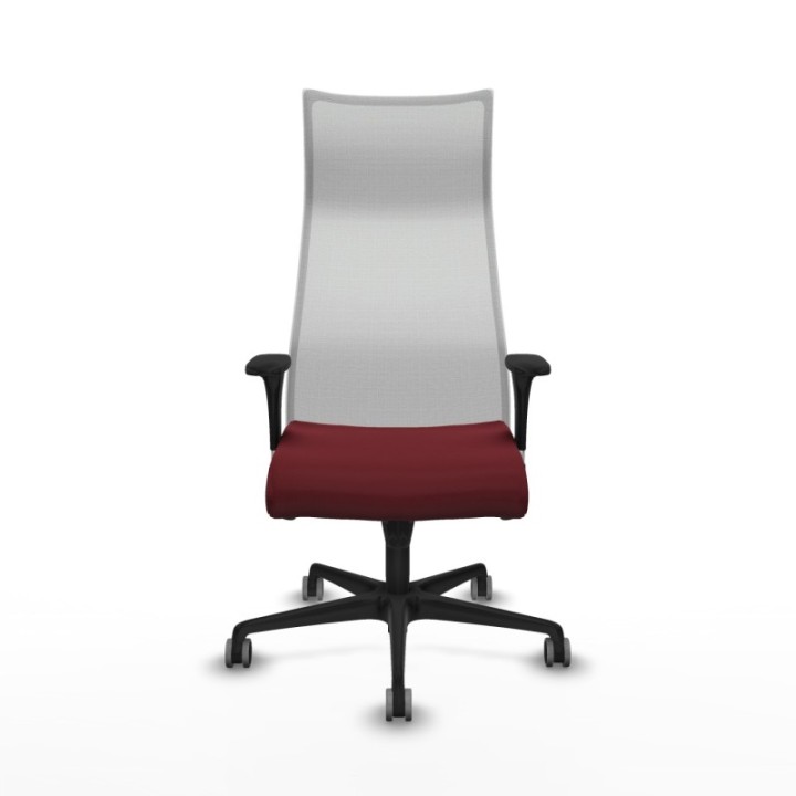 Albacete malla sincro malla blanca similpiel granate brazos 1D base nailon ruedas 65mm engomadas