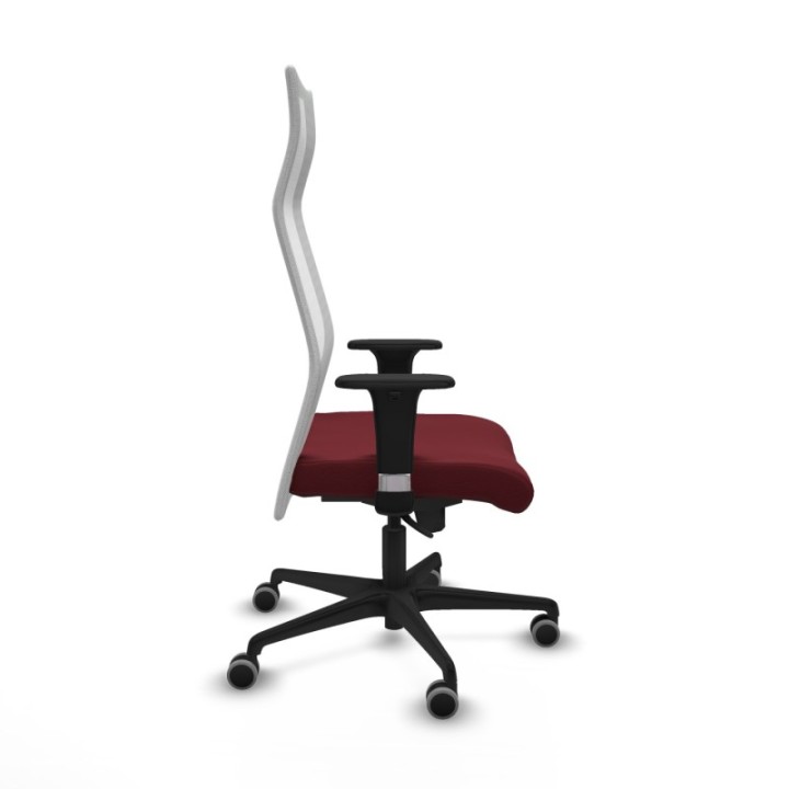 Albacete malla sincro malla blanca similpiel granate brazos 1D base nailon ruedas 65mm engomadas