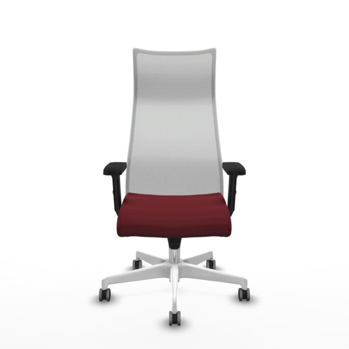 Albacete malla sincro malla blanca similpiel granate brazos 2D base blanca ruedas 65mm engomadas