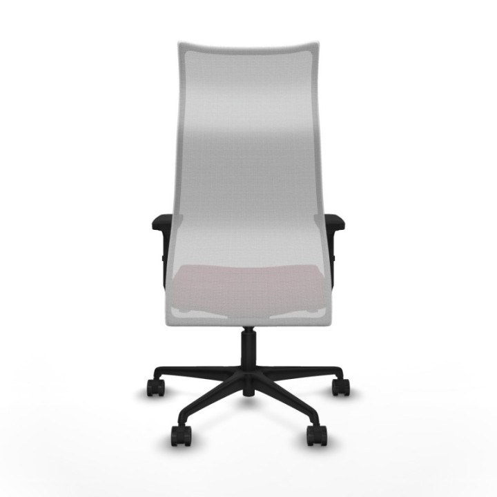 Albacete malla sincro malla blanca similpiel granate brazos 2D base nailon ruedas 65 mm nailon