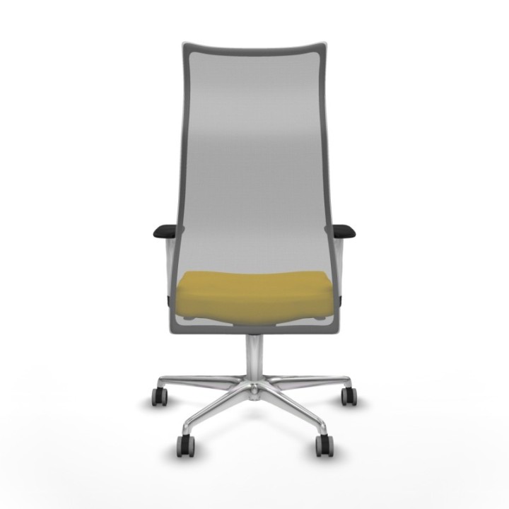 Albacete malla sincro malla gris bali amarillo brazos blancos base aluminio ruedas 65mm engomadas