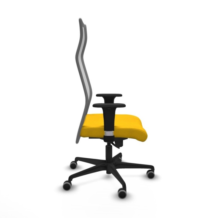 Albacete malla sincro malla gris bali amarillo brazos 1D base nailon ruedas 65mm engomadas