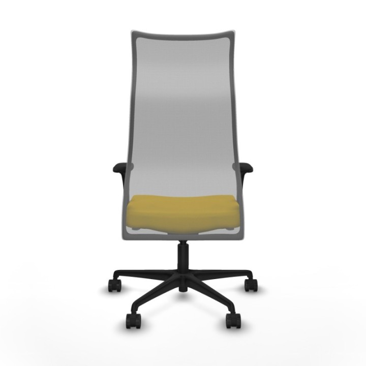 Albacete malla sincro malla gris bali amarillo brazos 1D base nailon ruedas 65 mm nailon