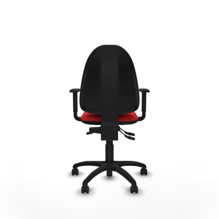 Aýna AS similpiel rojo brazos 1D base poliamida ruedas engomadas 50mm