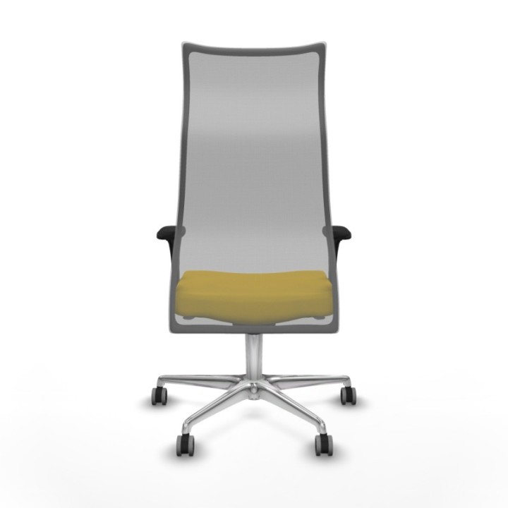 Albacete malla sincro malla gris bali amarillo brazos 1D base aluminio ruedas 65mm engomadas