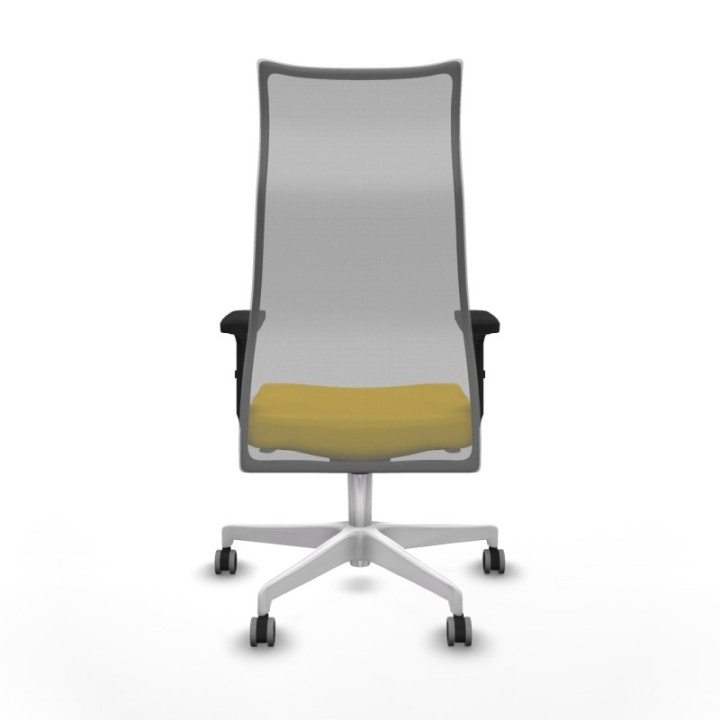 Albacete malla sincro malla gris bali amarillo brazos 2D base blanca ruedas 65mm engomadas