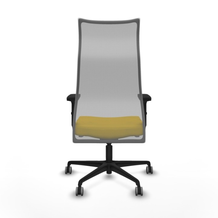 Albacete malla sincro malla gris bali amarillo brazos 2D base nailon ruedas 65mm engomadas