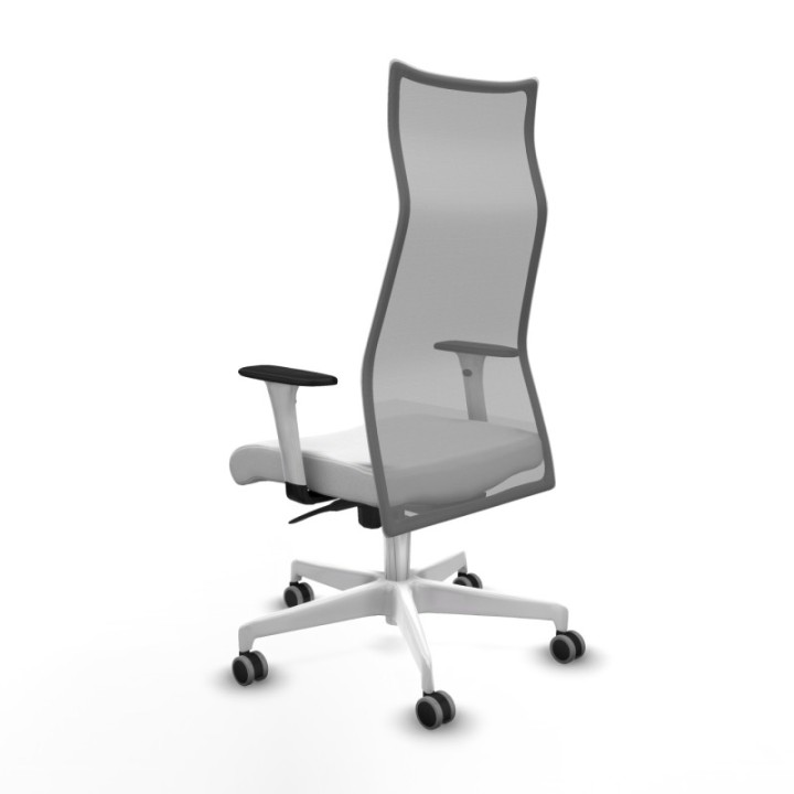 Albacete malla sincro malla gris bali blanco brazos blancos base blanca ruedas 65mm engomadas