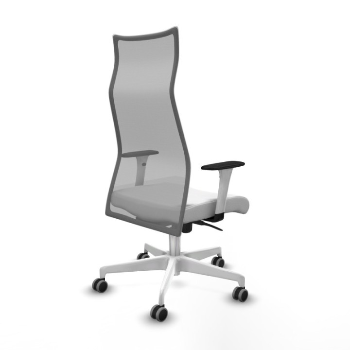 Albacete malla sincro malla gris bali blanco brazos blancos base blanca ruedas 65mm engomadas