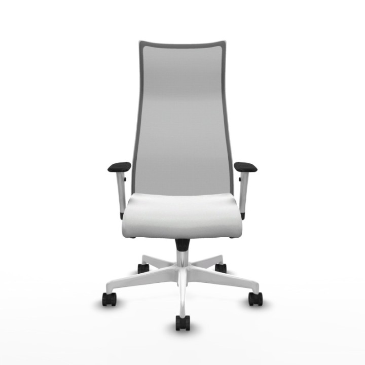 Albacete malla sincro malla gris bali blanco brazos blancos base blanca ruedas 65 mm nailon