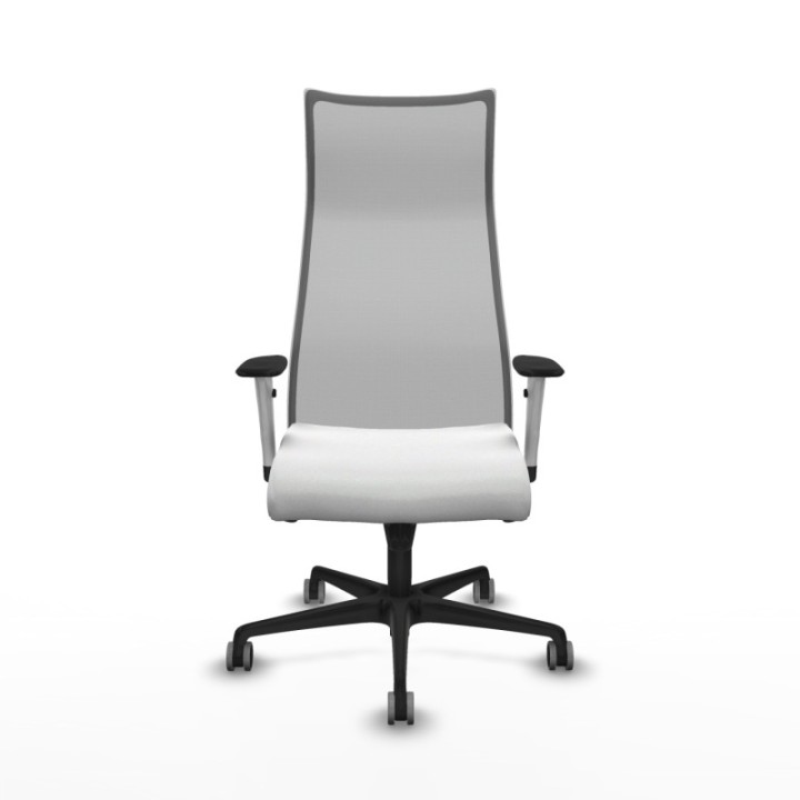 Albacete malla sincro malla gris bali blanco brazos blancos base nailon ruedas 65mm engomadas