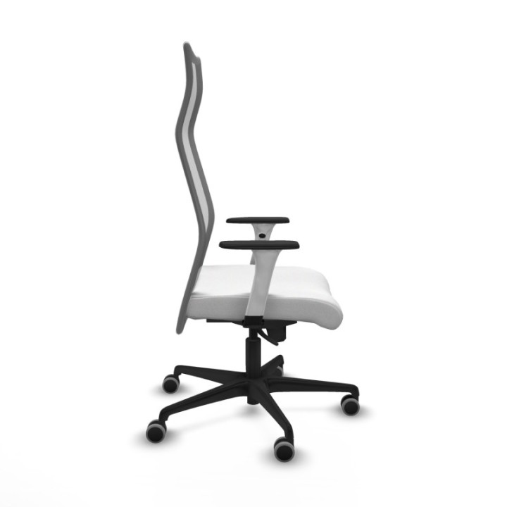 Albacete malla sincro malla gris bali blanco brazos blancos base nailon ruedas 65mm engomadas