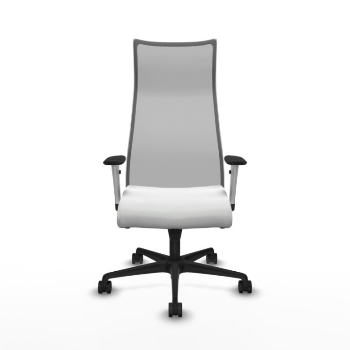 Albacete malla sincro malla gris bali blanco brazos blancos base nailon ruedas 65 mm nailon