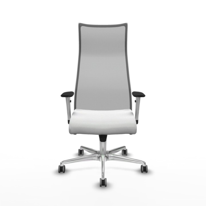 Albacete malla sincro malla gris bali blanco brazos blancos base aluminio ruedas 65mm engomadas