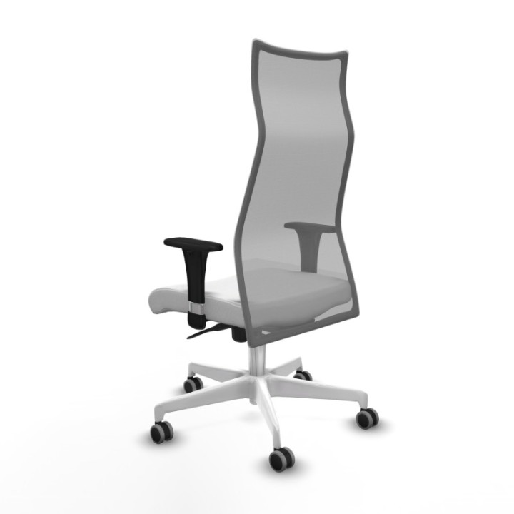 Albacete malla sincro malla gris bali blanco brazos 1D base blanca ruedas 65mm engomadas