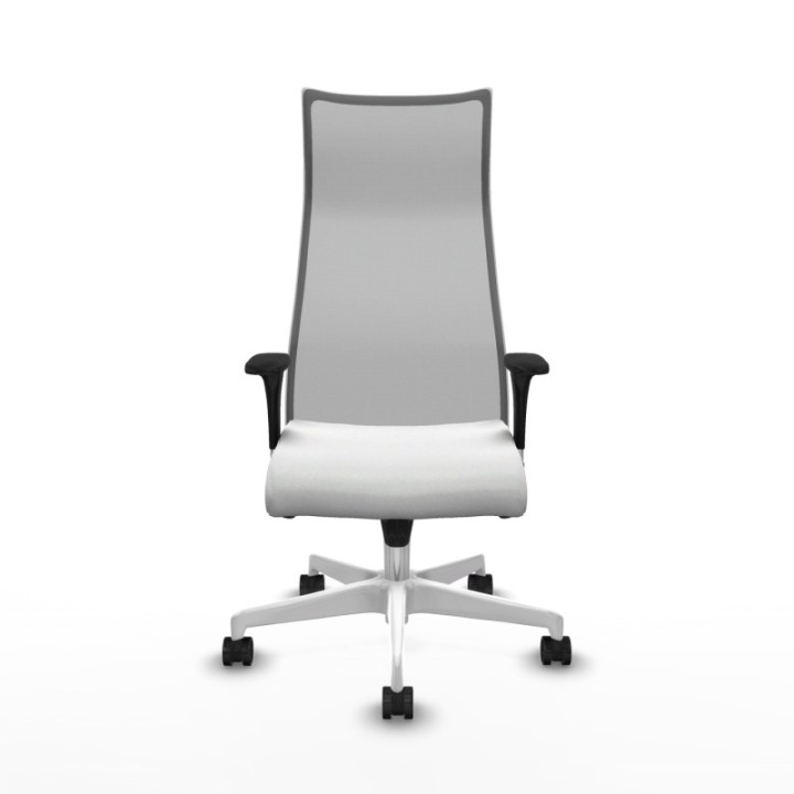 Albacete malla sincro malla gris bali blanco brazos 1D base blanca ruedas 65 mm nailon