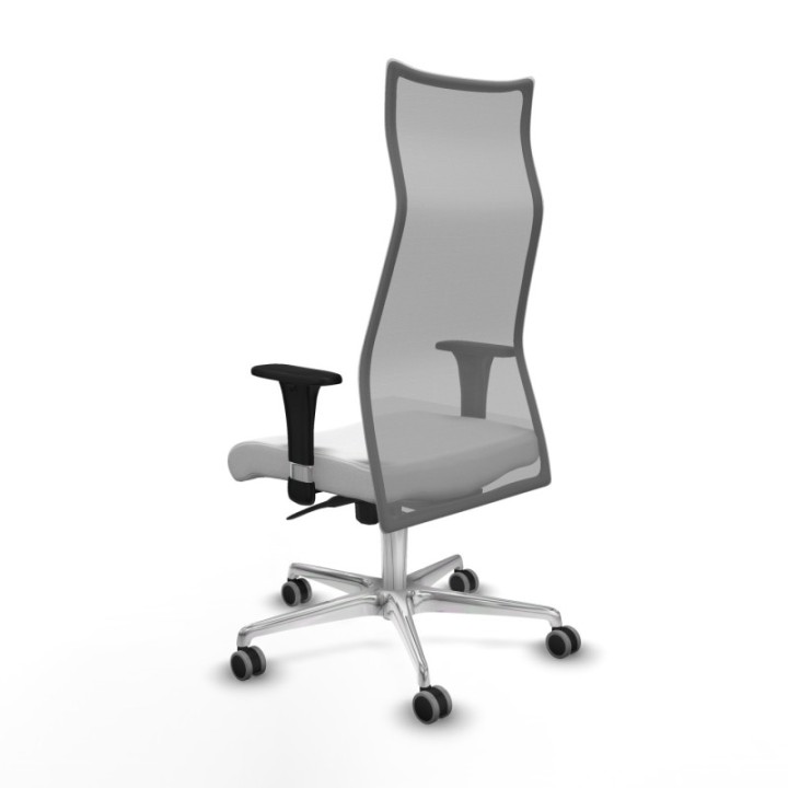 Albacete malla sincro malla gris bali blanco brazos 1D base aluminio ruedas 65mm engomadas