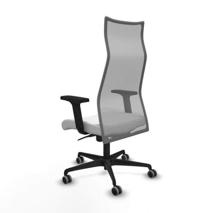 Albacete malla sincro malla gris bali blanco brazos 2D base nailon ruedas 65mm engomadas