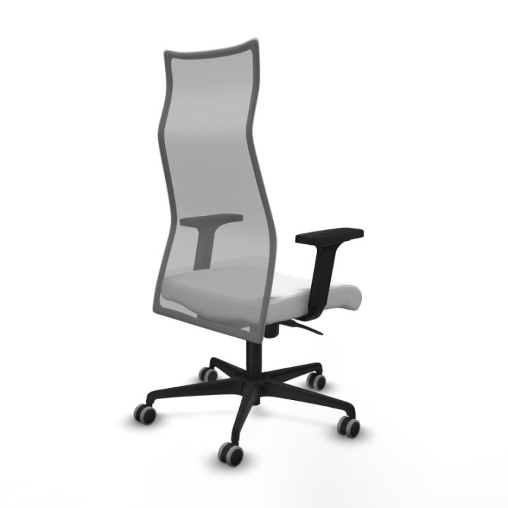 Albacete malla sincro malla gris bali blanco brazos 2D base nailon ruedas 65mm engomadas