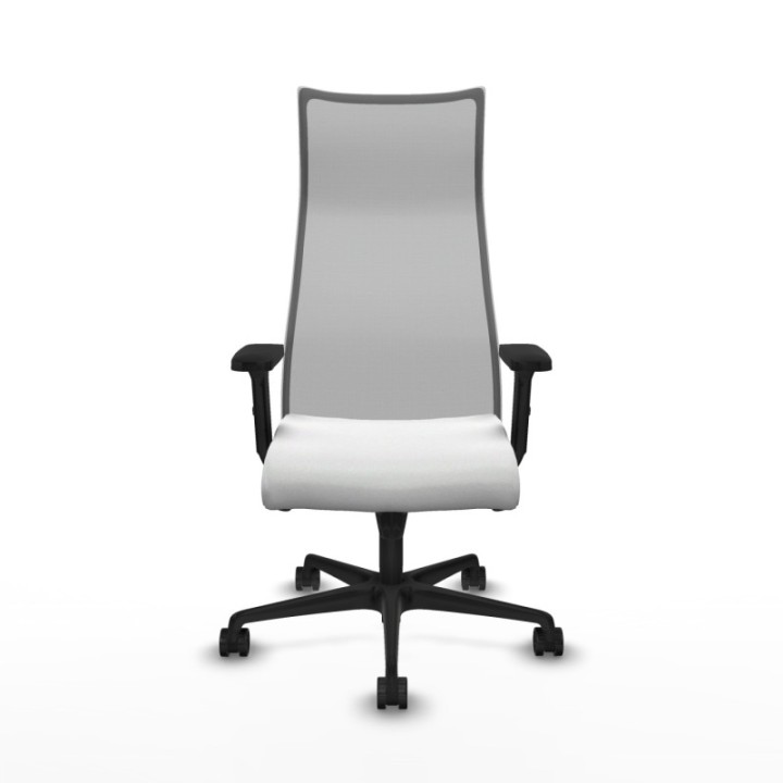 Albacete malla sincro malla gris bali blanco brazos 2D base nailon ruedas 65 mm nailon