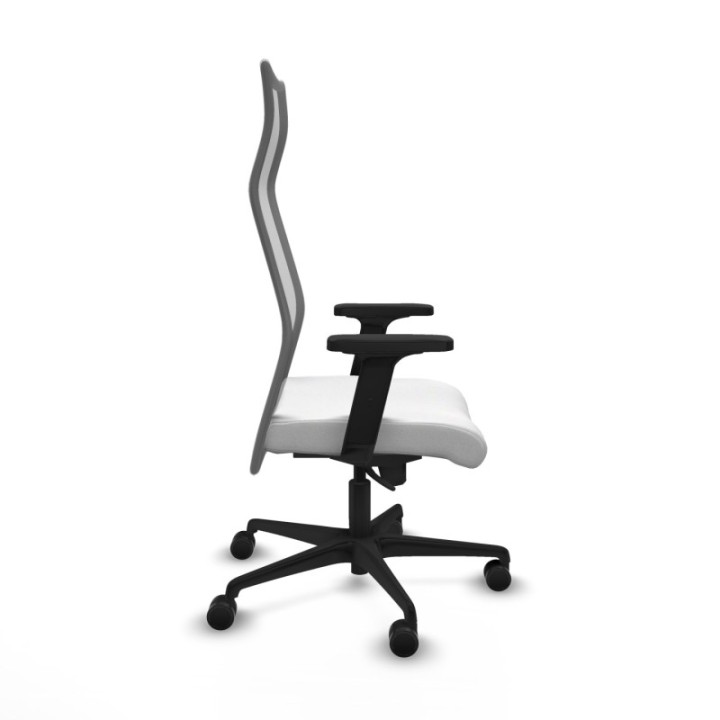 Albacete malla sincro malla gris bali blanco brazos 2D base nailon ruedas 65 mm nailon