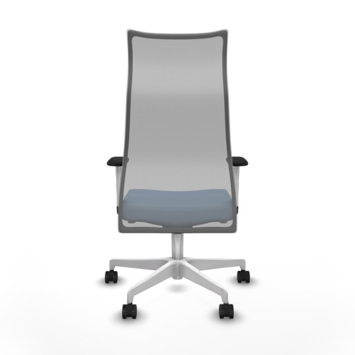 Albacete malla sincro malla gris bali azul cielo brazos blancos base blanca ruedas 65 mm nailon