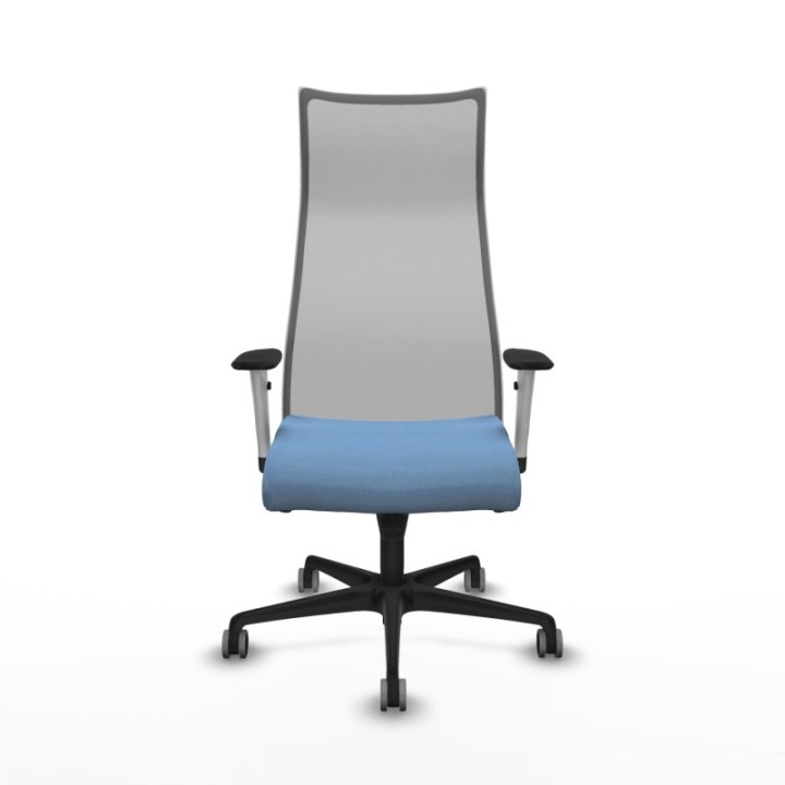 Albacete malla sincro malla gris bali azul cielo brazos blancos base nailon ruedas 65mm engomadas