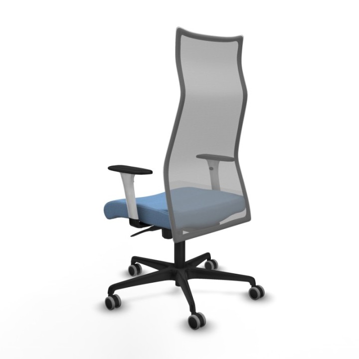 Albacete malla sincro malla gris bali azul cielo brazos blancos base nailon ruedas 65mm engomadas