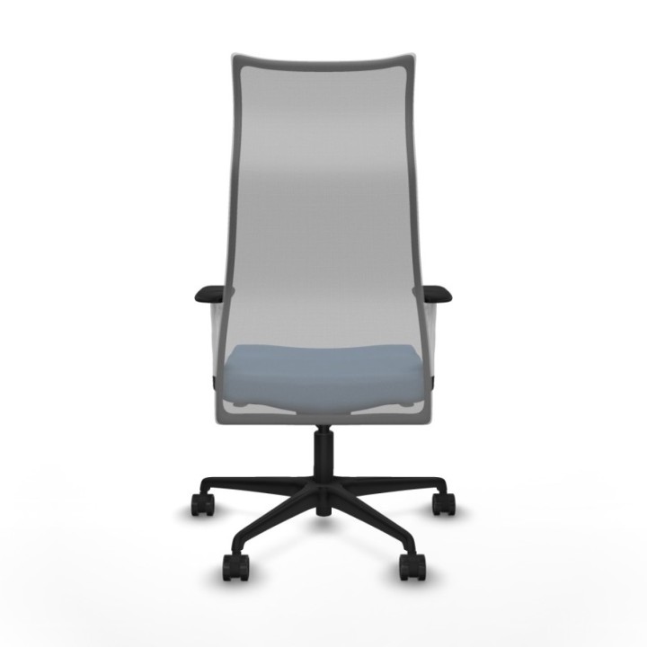 Albacete malla sincro malla gris bali azul cielo brazos blancos base nailon ruedas 65 mm nailon