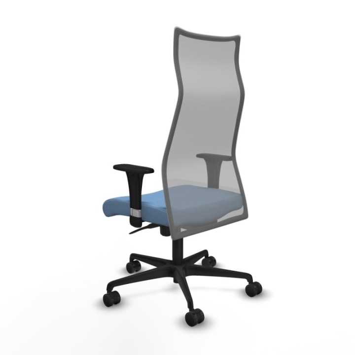 Albacete malla sincro malla gris bali azul cielo brazos 1D base nailon ruedas 65 mm nailon