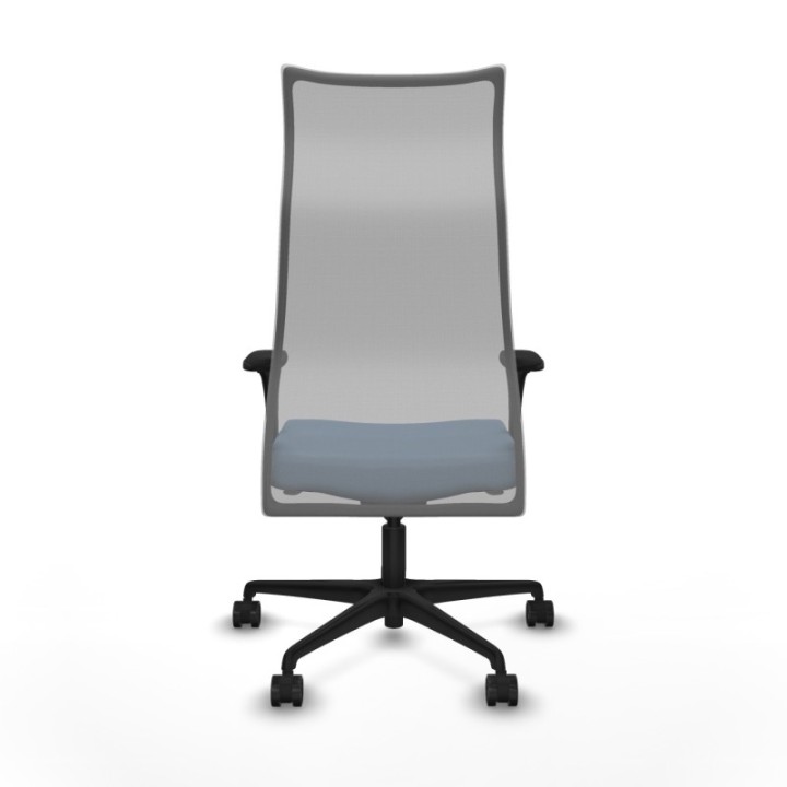 Albacete malla sincro malla gris bali azul cielo brazos 1D base nailon ruedas 65 mm nailon