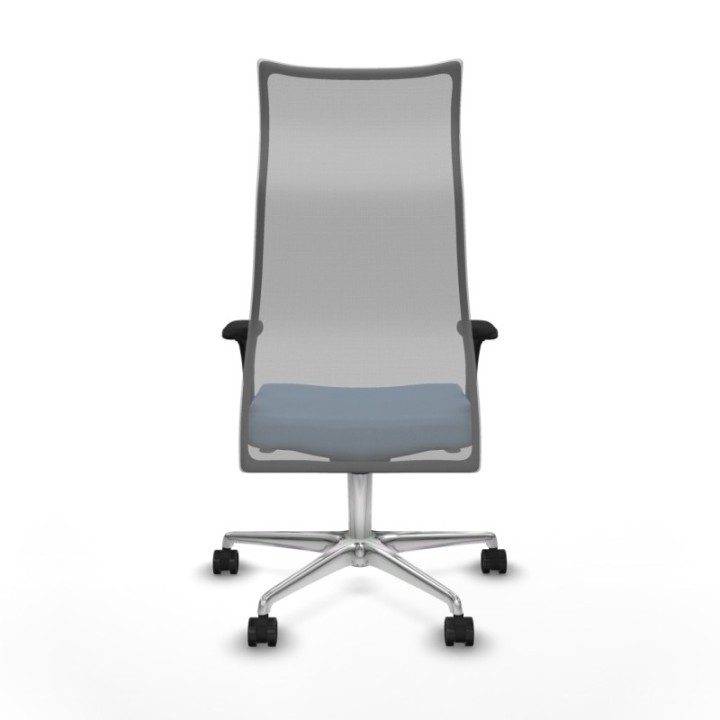 Albacete malla sincro malla gris bali azul cielo brazos 1D base aluminio ruedas 65 mm nailon