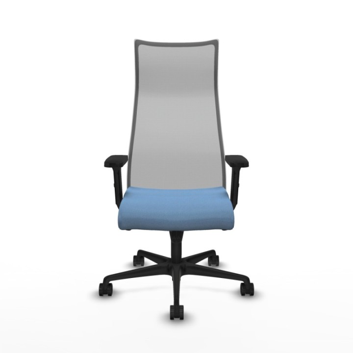 Albacete malla sincro malla gris bali azul cielo brazos 2D base nailon ruedas 65 mm nailon