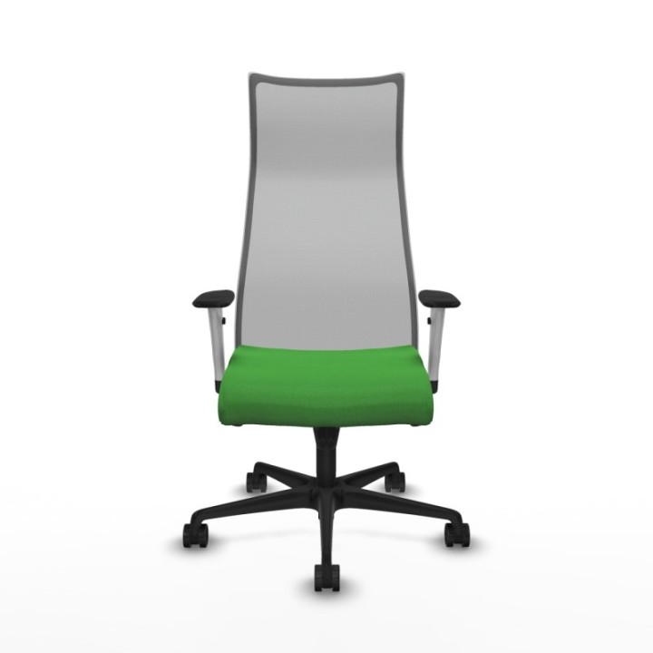 Albacete malla sincro malla gris bali verde brazos blancos base nailon ruedas 65 mm nailon