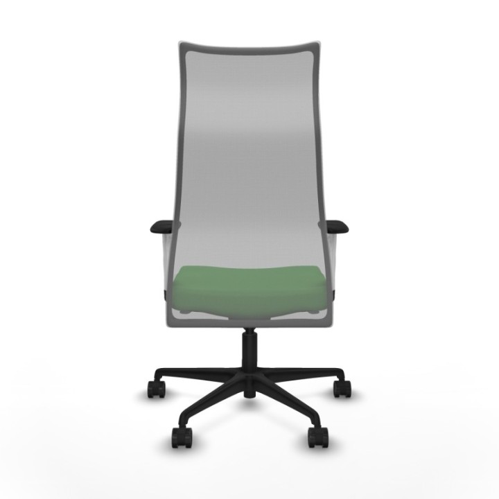 Albacete malla sincro malla gris bali verde brazos blancos base nailon ruedas 65 mm nailon