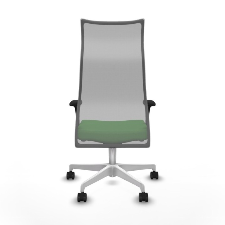 Albacete malla sincro malla gris bali verde brazos 1D base blanca ruedas 65 mm nailon