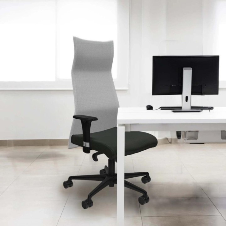 Albacete malla sincro malla gris bali verde brazos 1D base nailon ruedas 65 mm nailon