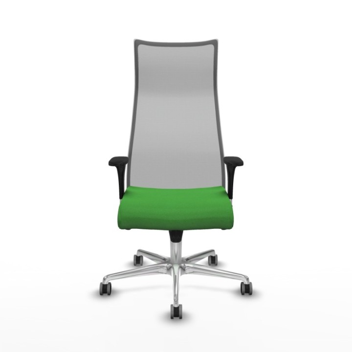 Albacete malla sincro malla gris bali verde brazos 1D base aluminio ruedas 65mm engomadas