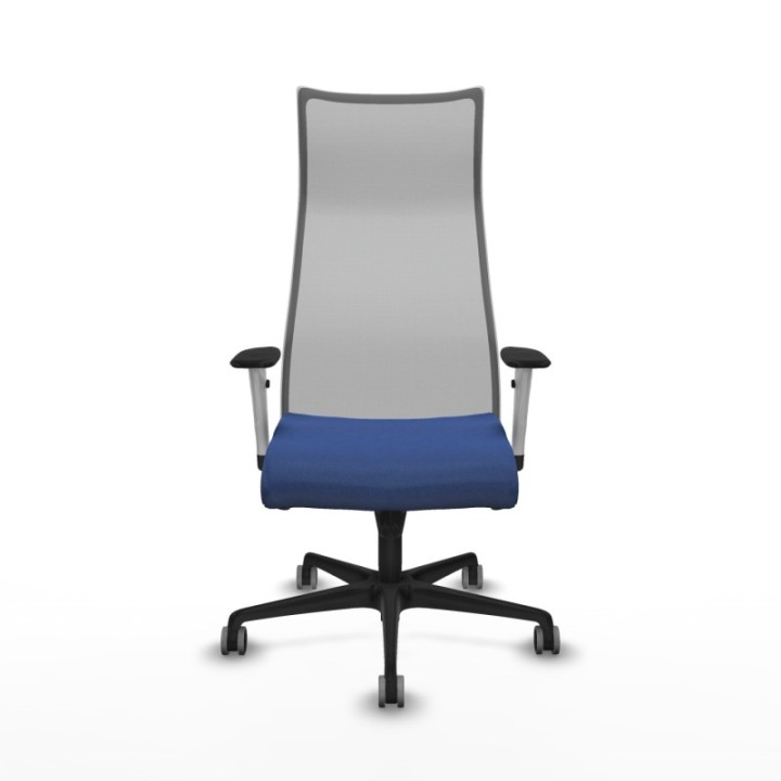 Albacete malla sincro malla gris bali azul marino brazos blancos base nailon ruedas 65mm engomadas