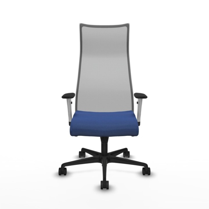 Albacete malla sincro malla gris bali azul marino brazos blancos base nailon ruedas 65 mm nailon