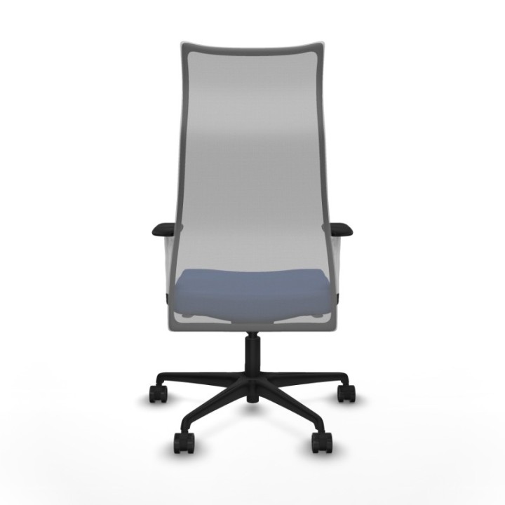 Albacete malla sincro malla gris bali azul marino brazos blancos base nailon ruedas 65 mm nailon