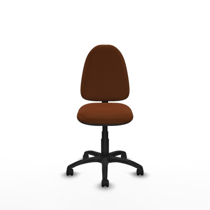 Aýna CP similpiel marrón sin brazos base poliamida ruedas nailon 50mm