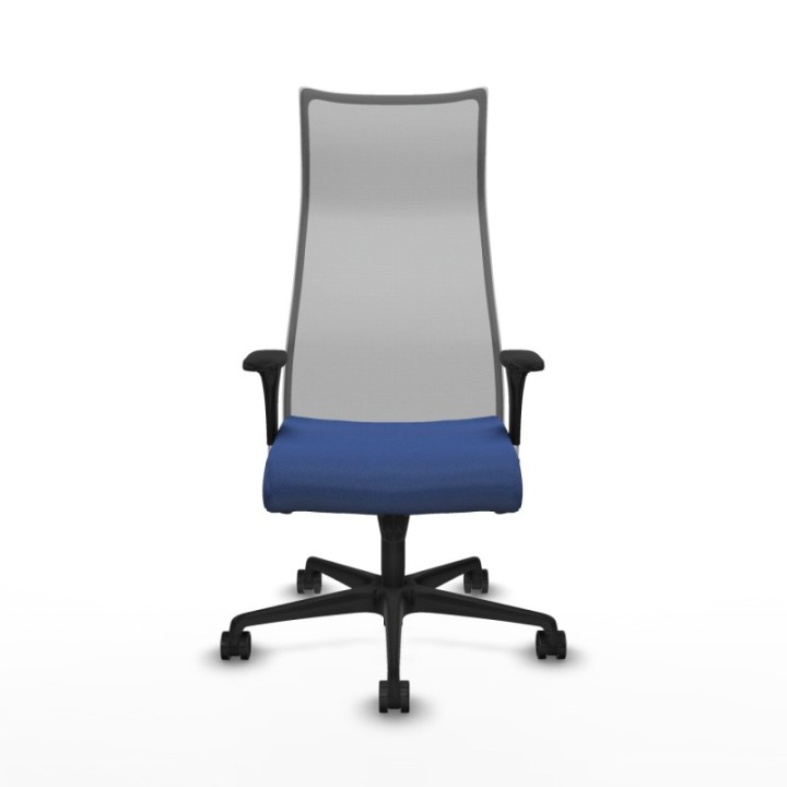 Albacete malla sincro malla gris bali azul marino brazos 1D base nailon ruedas 65 mm nailon