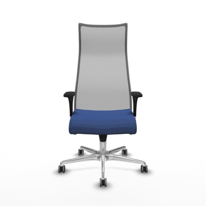 Albacete malla sincro malla gris bali azul marino brazos 1D base aluminio ruedas 65mm engomadas