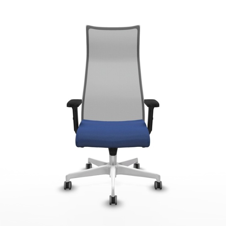 Albacete malla sincro malla gris bali azul marino brazos 2D base blanca ruedas 65mm engomadas