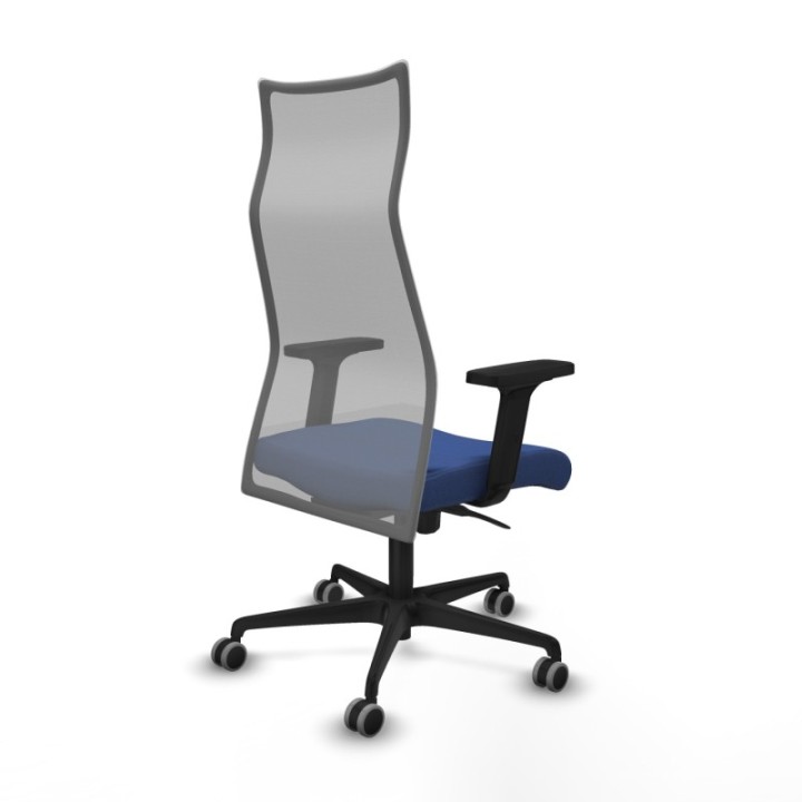 Albacete malla sincro malla gris bali azul marino brazos 2D base nailon ruedas 65mm engomadas