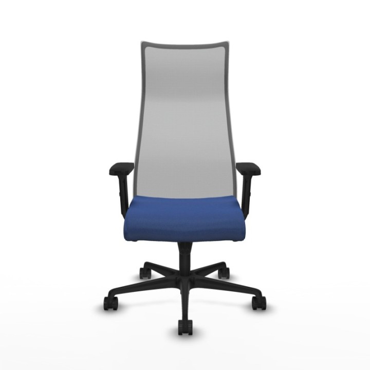 Albacete malla sincro malla gris bali azul marino brazos 2D base nailon ruedas 65 mm nailon