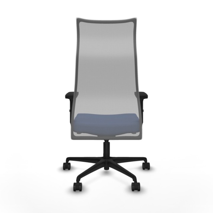 Albacete malla sincro malla gris bali azul marino brazos 2D base nailon ruedas 65 mm nailon