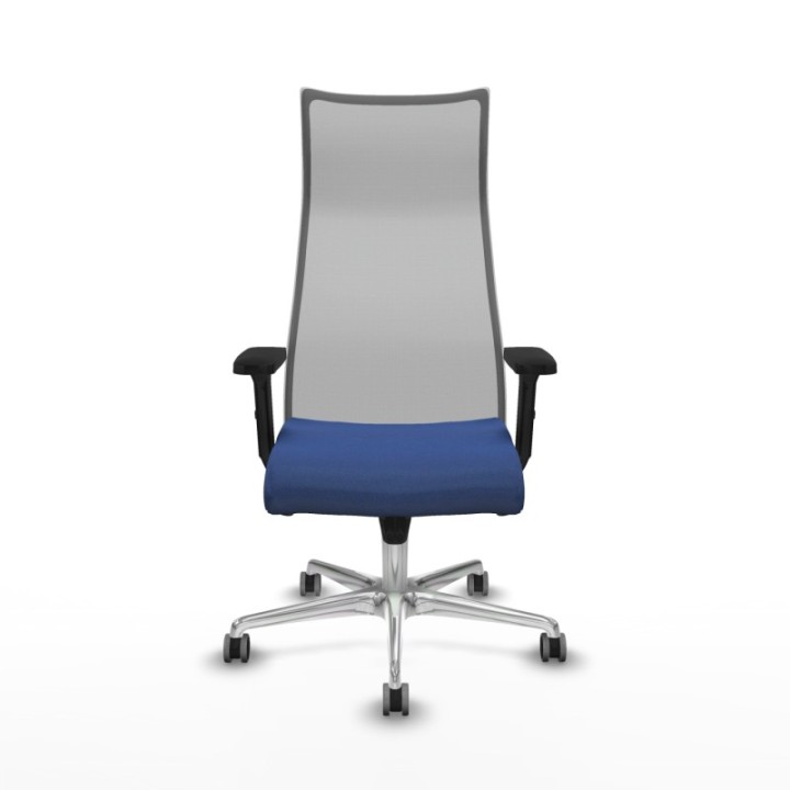 Albacete malla sincro malla gris bali azul marino brazos 2D base aluminio ruedas 65mm engomadas